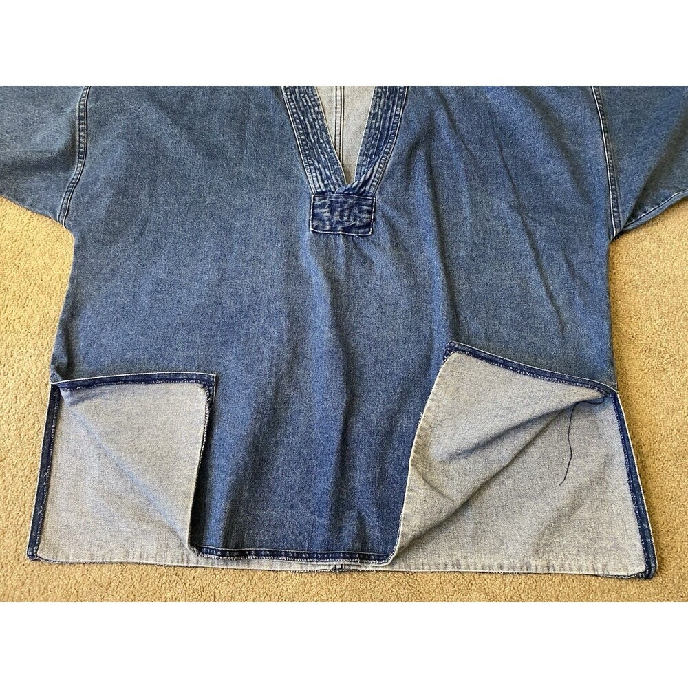 East Bay Mercantile Vintage 80’s 100% Denim Chore Smock Made In USA Size XL - Picture 11 of 16